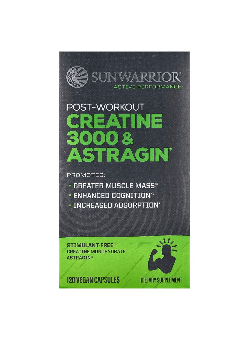 Post-Workout Creatine 3000 & Astragin®, 120 Vegan Capsules