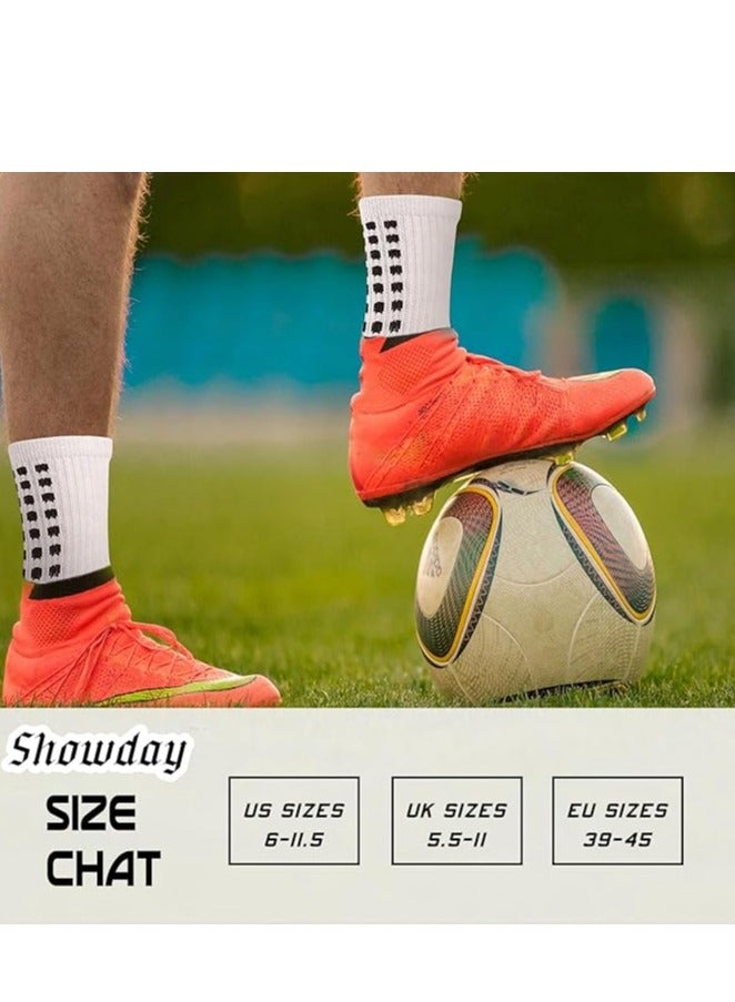 Showday Grip Soccer Socks Anti Slip Non Slip Men's Athletic Socks for Football Basketball Sports  - Image 5