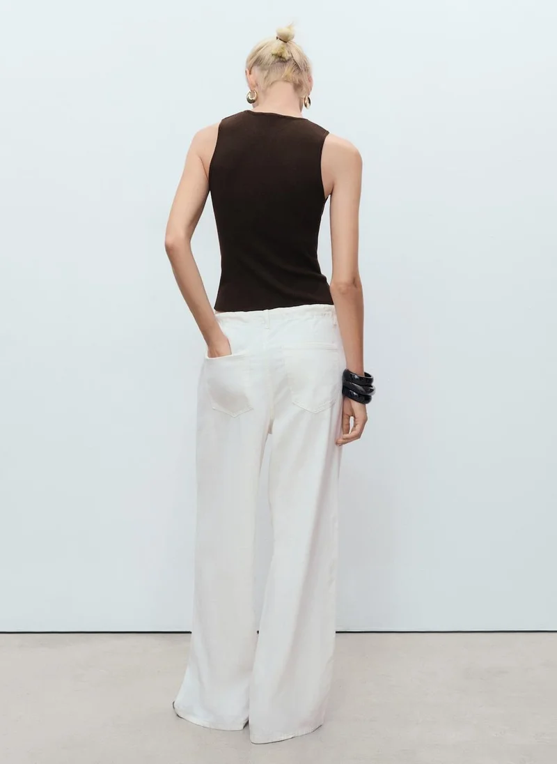 مانجو Casual Fine-Knit Top