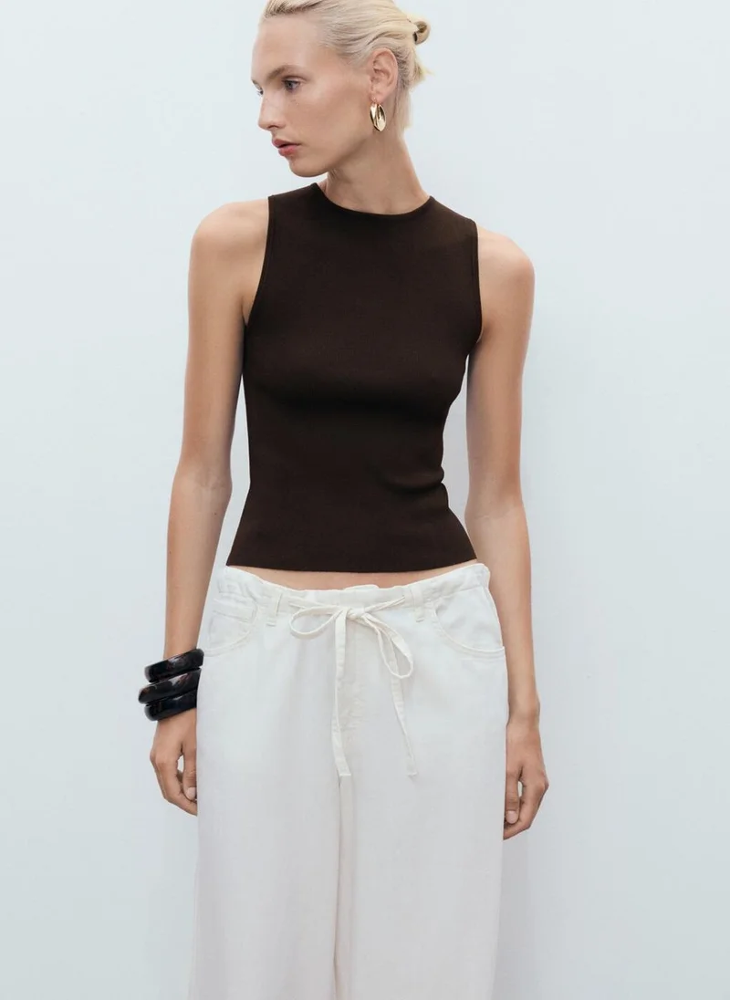 مانجو Casual Fine-Knit Top
