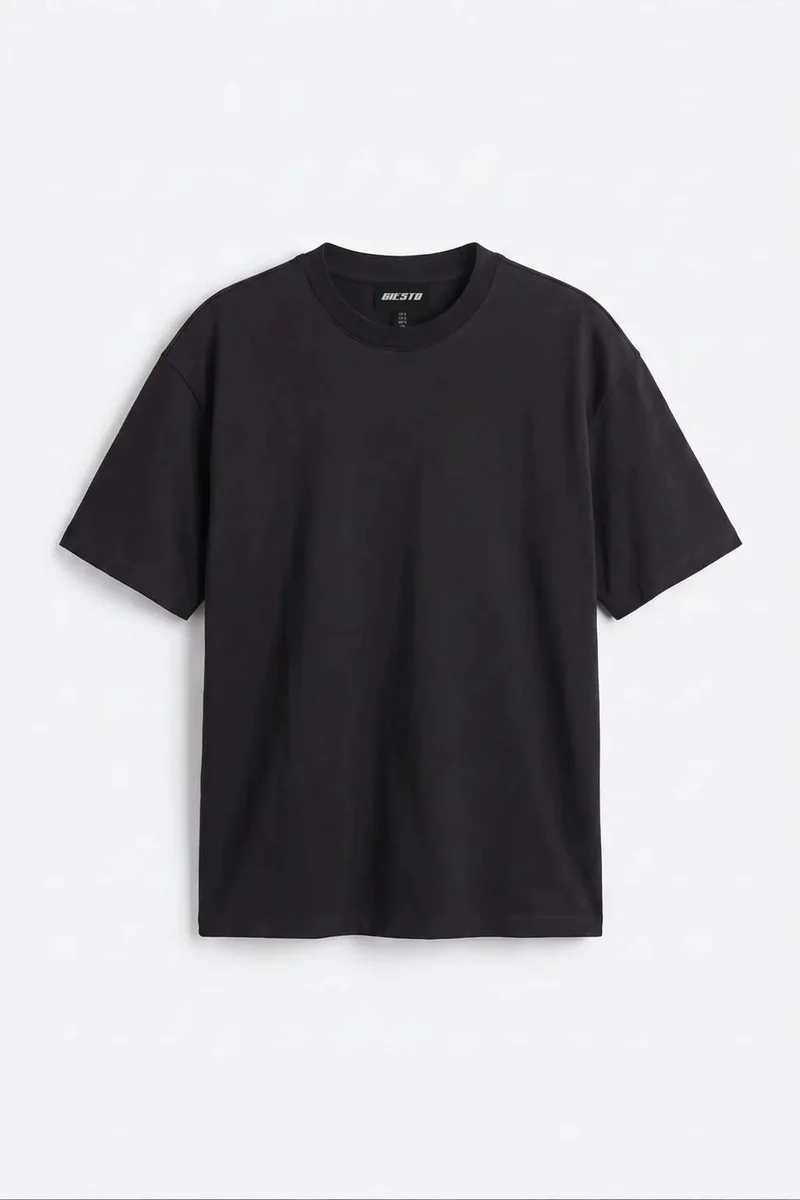 Giesto Black GIESTO Men's Cotton T-Shirt for Men | Best Price UAE