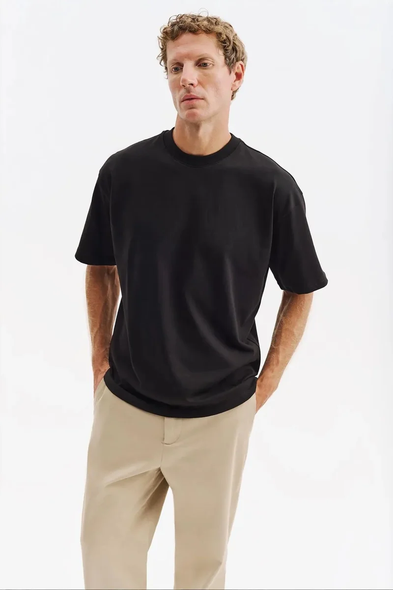 Giesto Black GIESTO Men's Cotton T-Shirt for Men | Best Price UAE