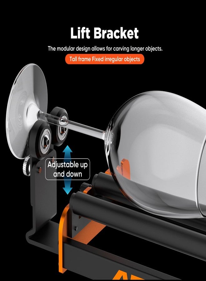 ACMER M2 Laser Rotary Roller, Laser Engraver Y-axis Rotary 360° Roller with 4-138mm Engraving Space for Engraving Cylindrical Objects, Ring, Suitable for ACMER P2, P1 and Most Laser Engrave - Image 2