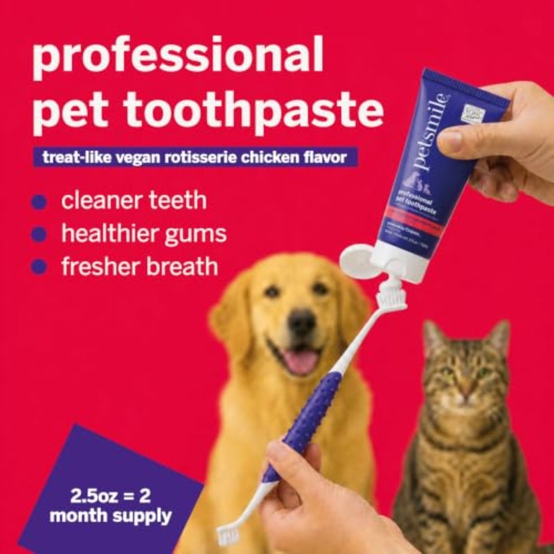 Professional Dog Toothpaste VOHC Approved Flavored Pet Toothpaste with Plaque Control Human-Grade Ingredients Clean Teeth and Improves Dental Health - Image 2