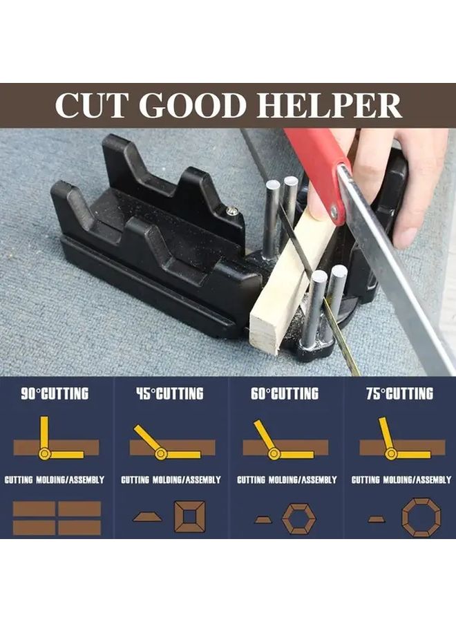 دليل متعدد الوظائف لقطع الزوايا 1 قطعة هيكل حديدي بلاستيكي متين لأعمال النجارة الدقيقة - Image 2