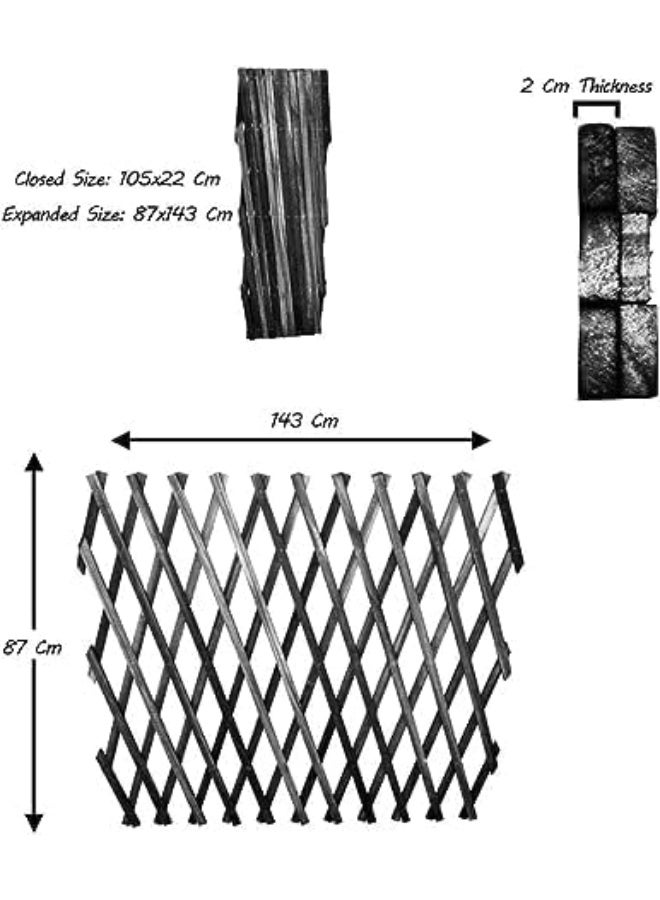 لوحة حائط سياج شبكي خشبي للحديقة - إطار تعريشة قابل للتمدد للنباتات المتسلقة واللبلاب والكروم - Image 2