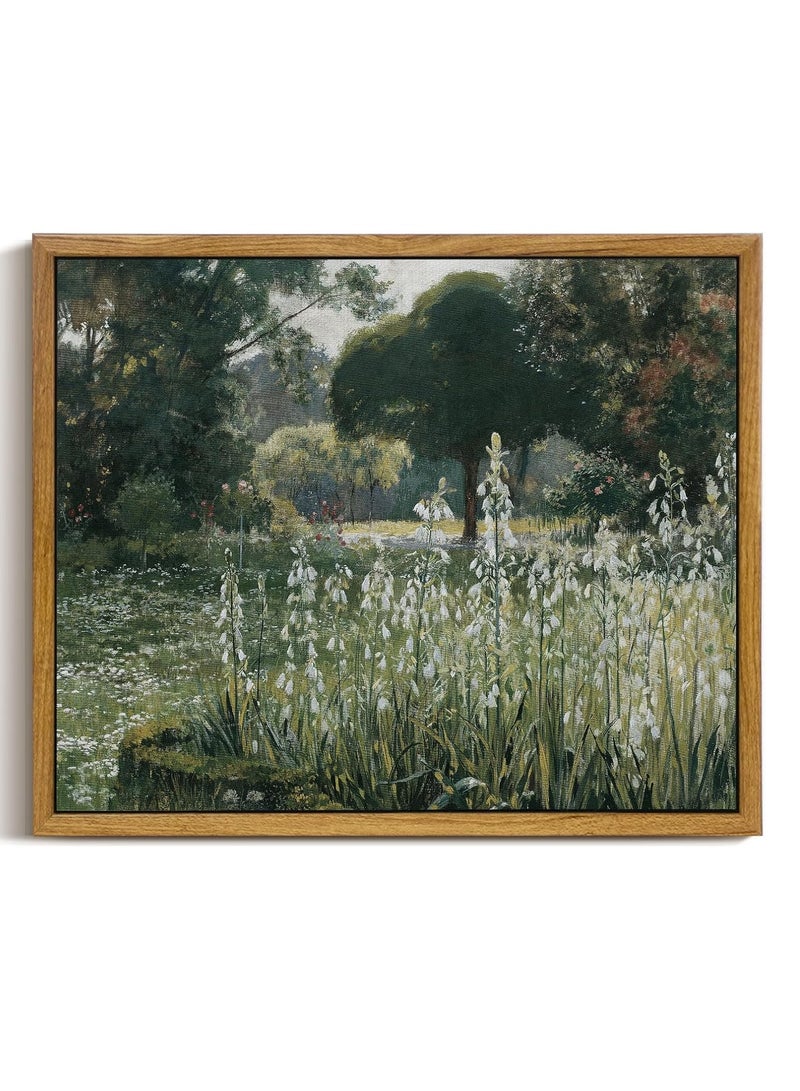 يوڠام لوحات فنية مؤطرة على قماش ديكور عتيق منظر طبيعي فن جداري لغرفة المعيشة زهور الهايبسنت الصيفية مطبوعات عتيقة زينة جدارية لغرفة المعيشة غرفة النوم المكتب - Image 1