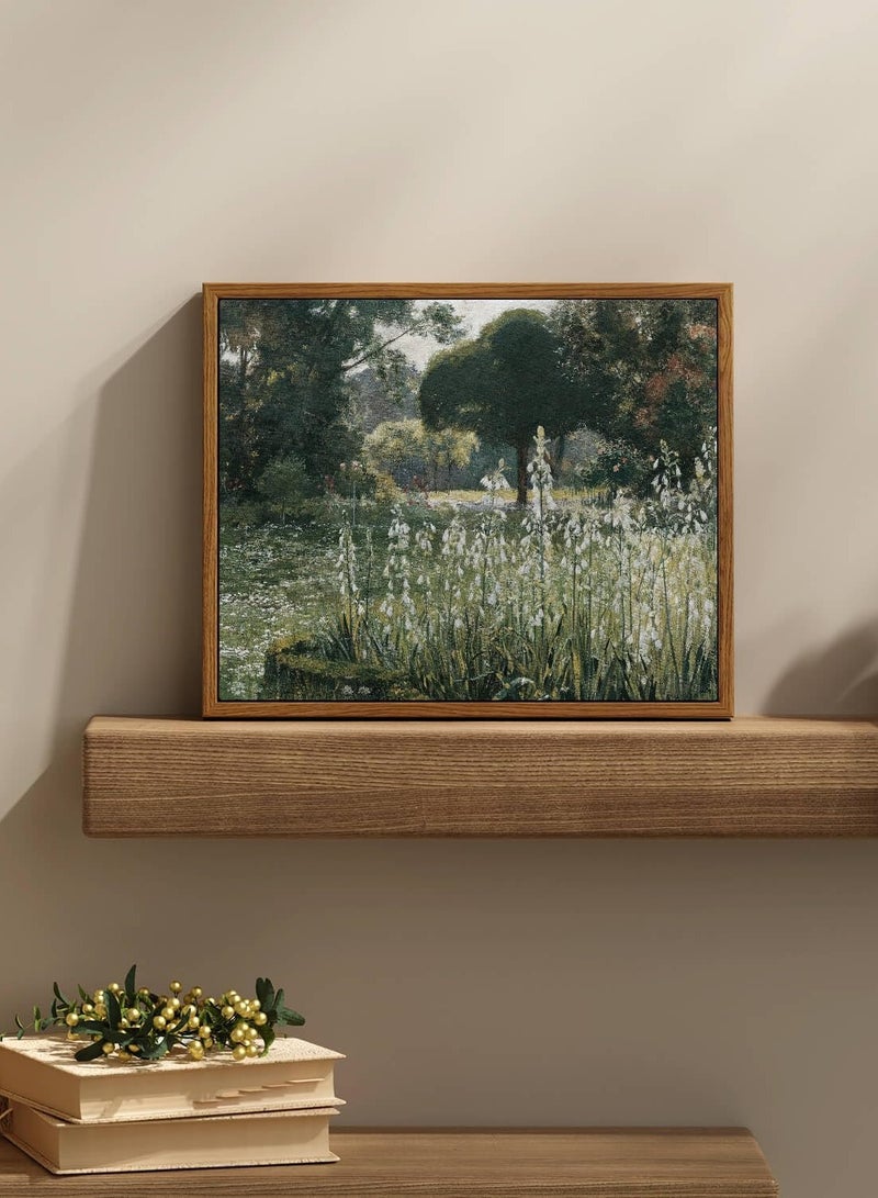 يوڠام لوحات فنية مؤطرة على قماش ديكور عتيق منظر طبيعي فن جداري لغرفة المعيشة زهور الهايبسنت الصيفية مطبوعات عتيقة زينة جدارية لغرفة المعيشة غرفة النوم المكتب - Image 2