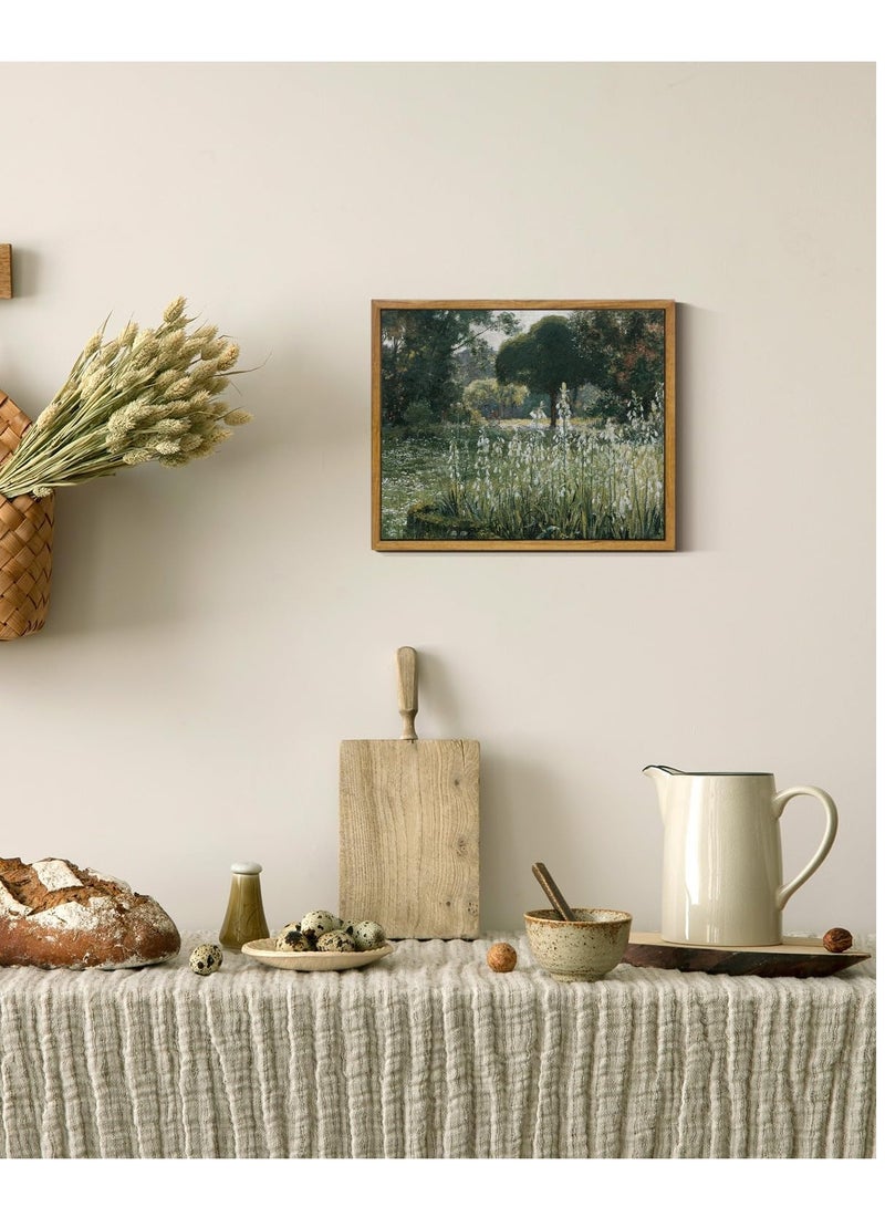 يوڠام لوحات فنية مؤطرة على قماش ديكور عتيق منظر طبيعي فن جداري لغرفة المعيشة زهور الهايبسنت الصيفية مطبوعات عتيقة زينة جدارية لغرفة المعيشة غرفة النوم المكتب - Image 3
