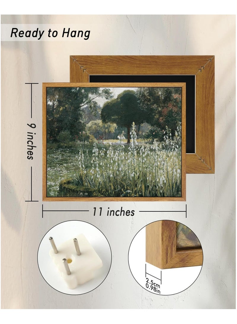 يوڠام لوحات فنية مؤطرة على قماش ديكور عتيق منظر طبيعي فن جداري لغرفة المعيشة زهور الهايبسنت الصيفية مطبوعات عتيقة زينة جدارية لغرفة المعيشة غرفة النوم المكتب - Image 5