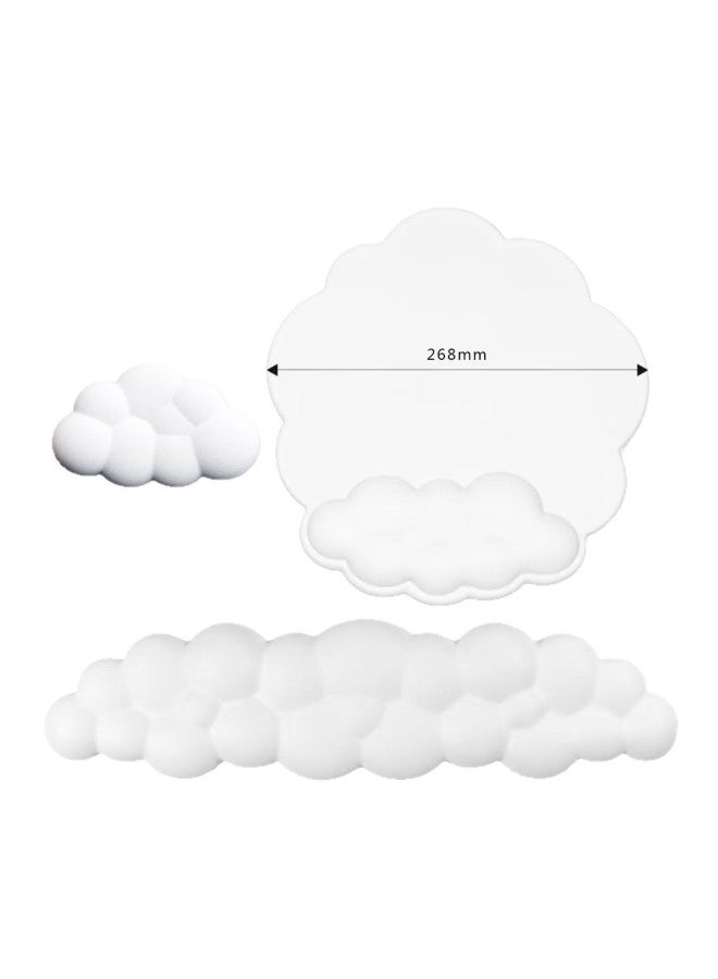 Popular Leather Cloud Mouse Pad Non-Slip Pu Bottom Foam Mouse Pad Silicone Keyboard Support Wrist Pad Office Wrist Support