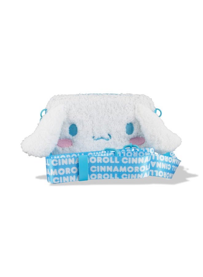 Sonix x Sanrio Plush Phone Wallet - Fuzzy Character Crossbody Bag, Furry Phone Bag, Universal Smartphone Purse - Cinnamoroll - Image 1