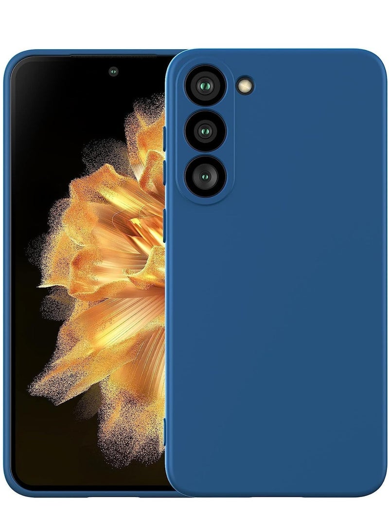 MIGOFAST Samsung Galaxy S24 Plus Soft Silicone Gelly Rubber Cover Shockproof Matte Finish Back Cover Inner Fabric Lining with Camera Protection Case Blue - Image 1