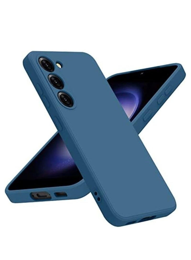 MIGOFAST Samsung Galaxy S24 Plus Soft Silicone Gelly Rubber Cover Shockproof Matte Finish Back Cover Inner Fabric Lining with Camera Protection Case Blue - Image 2