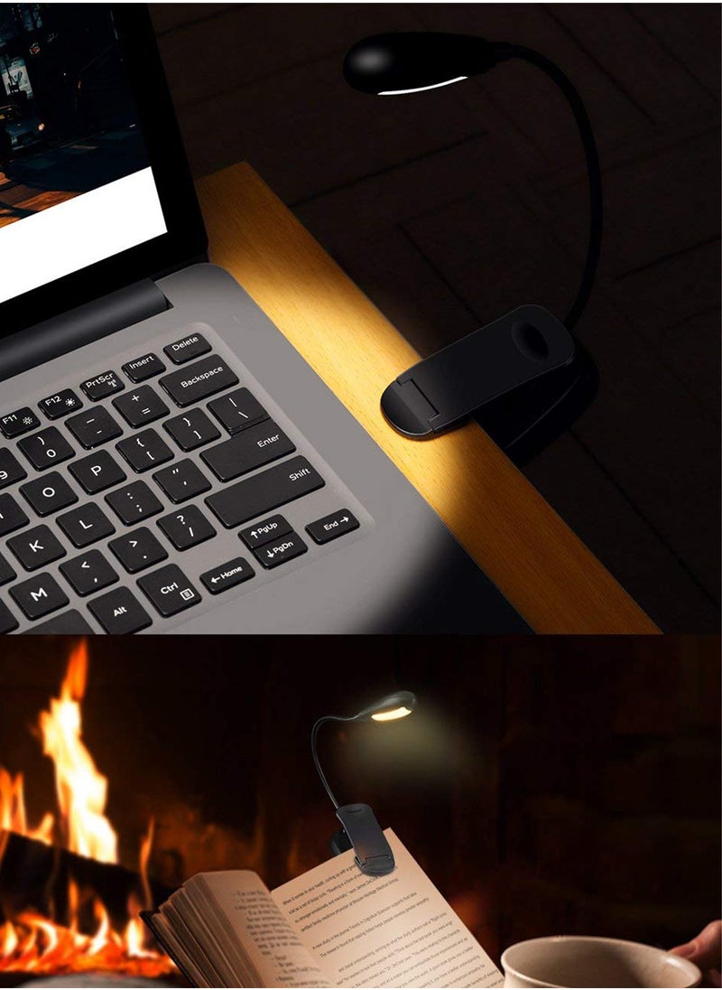 LOOPITYS - Book Light,LOOPITYS Reading Book Clip Light, 9 Modes, LED Clip Reading Light, Eye-Care USB Rechargeable Reading Lamp for Kids, Flexible Clip-on Book Light for Reading in Bed，desk lamp - Image 1