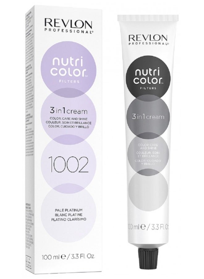 ريفلون بروفيشنال Nutri Color Filters Soin Crème 3en1 Repigmentant Nutritif 100 مل - لون الشعر: 1002 أبيض بلاتيني - Image 1