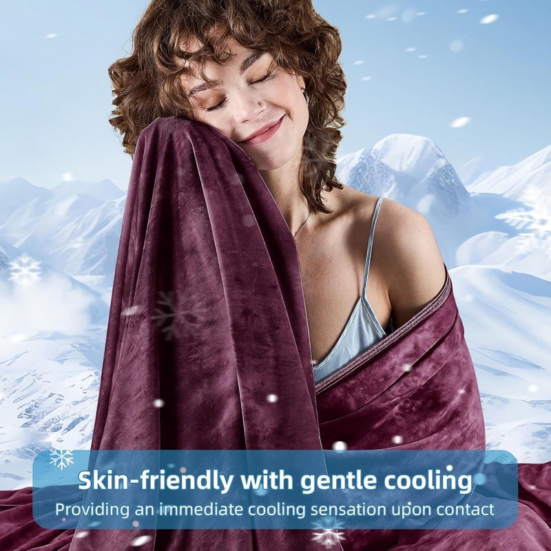 inhand Cooling Blanket King Size (90"x108"), Cooling Blankets for Hot Sleepers, Absorbs Heat to Keep Adults Cool for Summer Nights Sweats, Thin Cold Lightweight Blanket for Couch Bed, All Season Use - Image 5