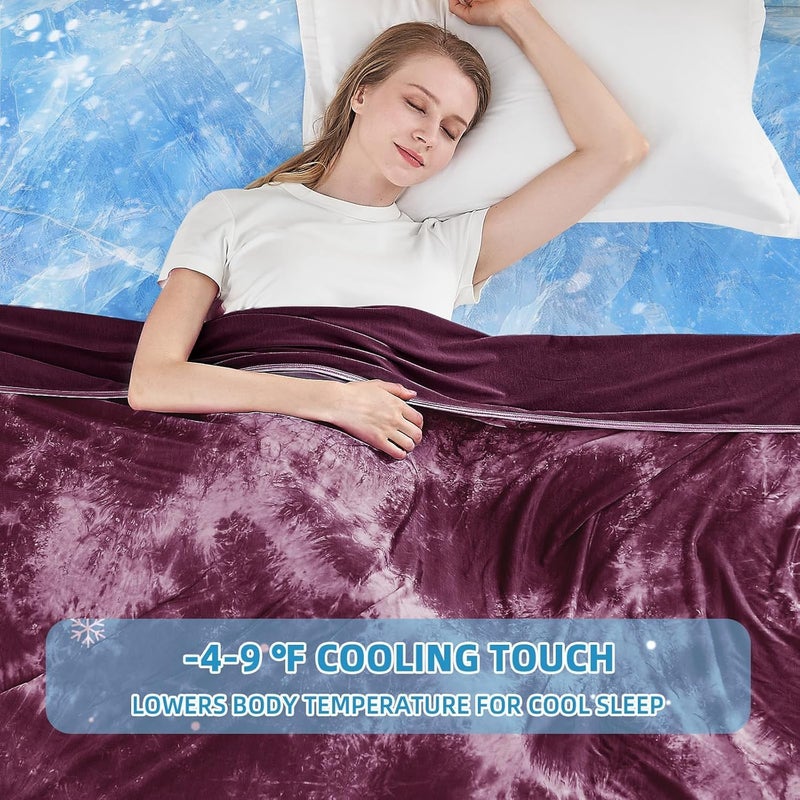 inhand Cooling Blanket King Size (90"x108"), Cooling Blankets for Hot Sleepers, Absorbs Heat to Keep Adults Cool for Summer Nights Sweats, Thin Cold Lightweight Blanket for Couch Bed, All Season Use - Image 3