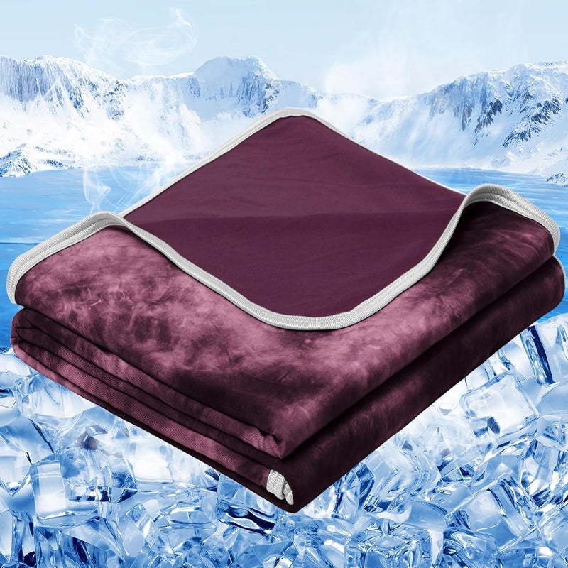 inhand Cooling Blanket King Size (90"x108"), Cooling Blankets for Hot Sleepers, Absorbs Heat to Keep Adults Cool for Summer Nights Sweats, Thin Cold Lightweight Blanket for Couch Bed, All Season Use - Image 1