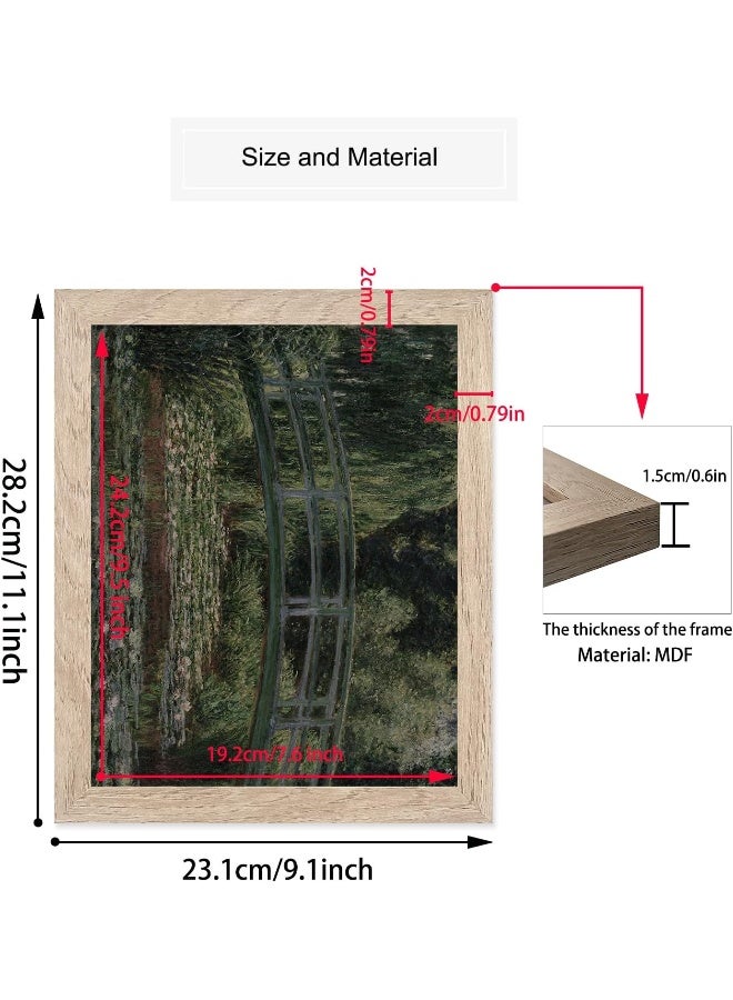 HoozGee The Japanese Footbridge and the Water Lily Pool Art Prints by Claude Monet - Image 5