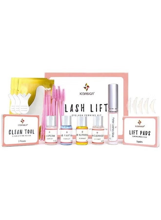 ICONSIGN Professional Lash Lift Perm Kit, Semi Permanent Eyelash Curling Set, All In One Eye Makeup Lifting Tools - Image 1