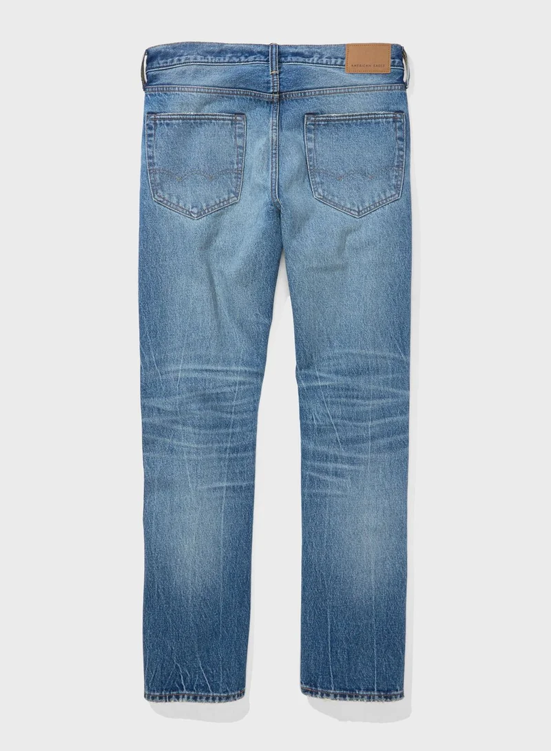 American Eagle Mid Wash Straight Fit Jeans