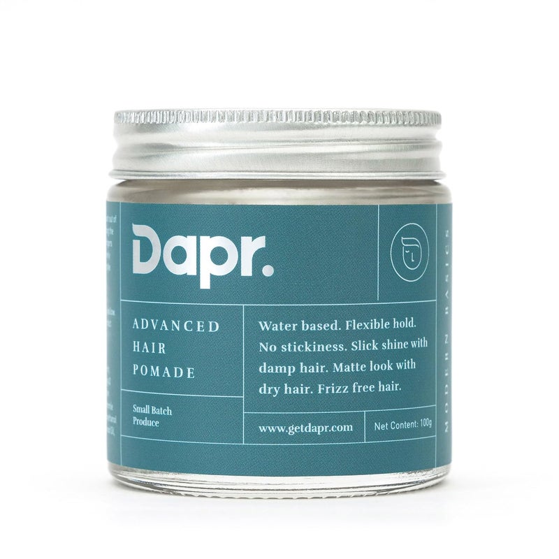 Dapr Advanced Hair Pomade 100 grams Wet or Matte Look Flexible hold Water based Made with Avocado oil Aloe Vera Gel - Image 1