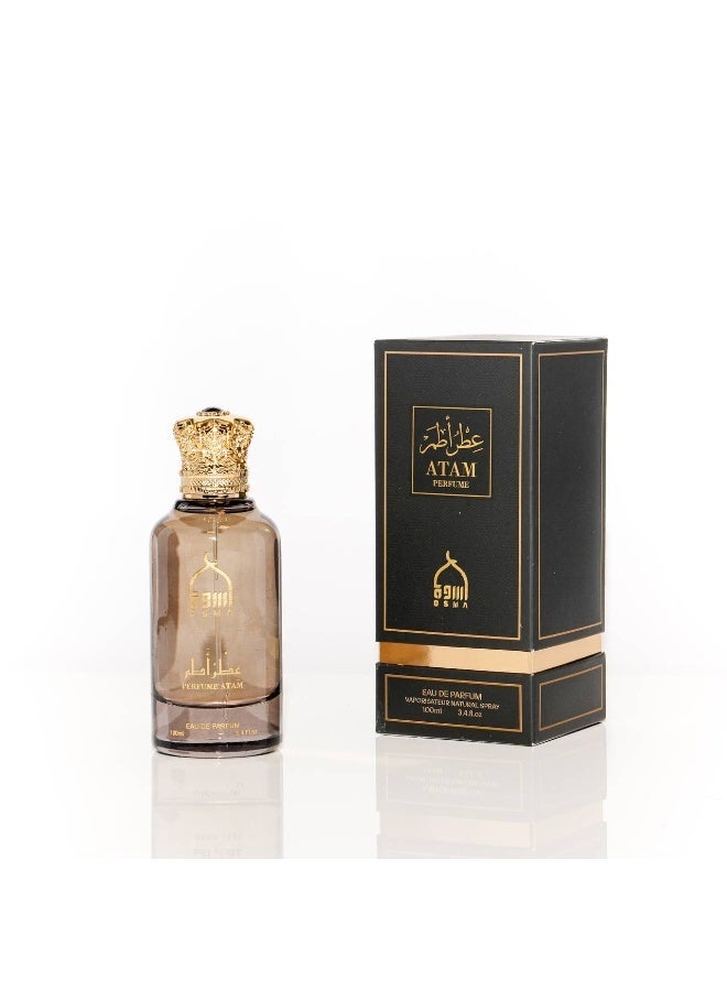 أسوة عطر أطم - عطر فاخر للرجال والنساء من أسوة عطر شرقي بمزيج المسك والفانيليا مع العنبر والياسمين ثبات يدوم 100 مل للاستخدام اليومي والمناسبات - Image 1