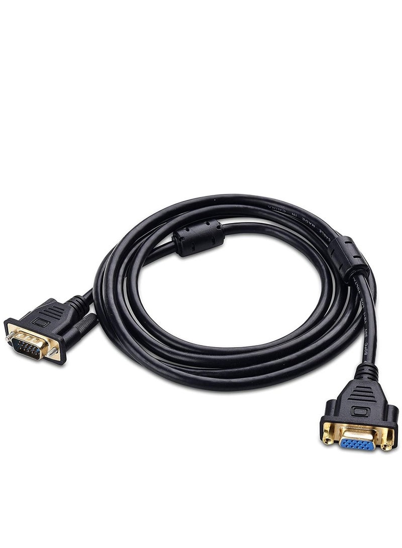 DKURVE كابل تمديد VGA ذكر إلى أنثى محول فيديو HD15 لشاشة الكمبيوتر المحمول 3م - Image 2