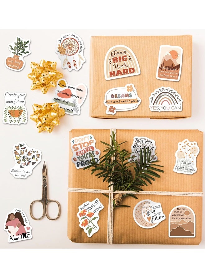 200 Vintage Inspirational Stickers, Boho Motivational Aesthetic Stickers for Water Bottles Laptops Journals Vinyl Positive Affirmation Boho Stickers - Image 5