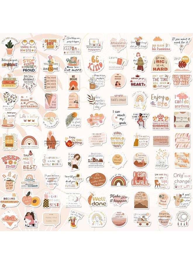 200 Vintage Inspirational Stickers, Boho Motivational Aesthetic Stickers for Water Bottles Laptops Journals Vinyl Positive Affirmation Boho Stickers - Image 3