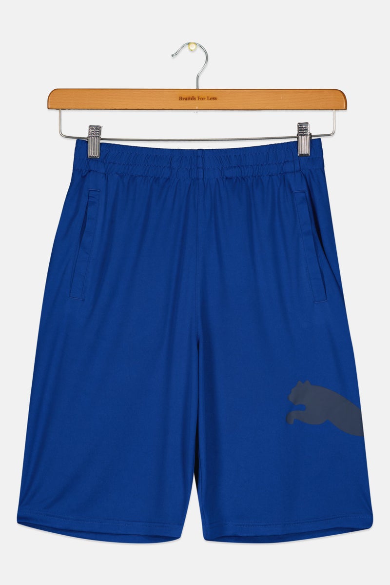 PUMA Kids Boy Sportswear Fit Training Shorts, Dark Blue - Image 3