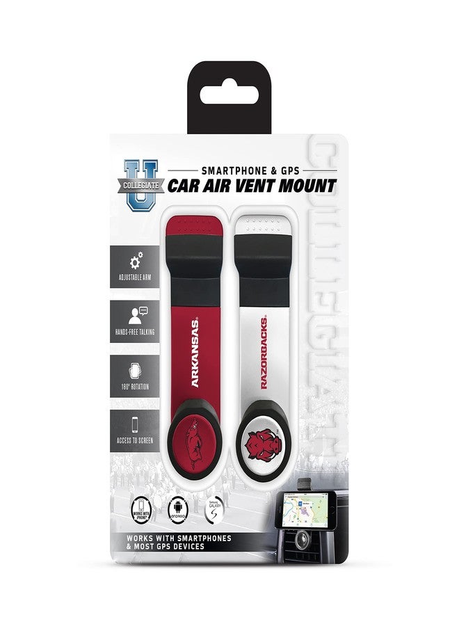 SOAR NCAA SUCKERZ In-Car Vent Mount Phone Holder 2 Pack, Arkansas Razorbacks - Image 2