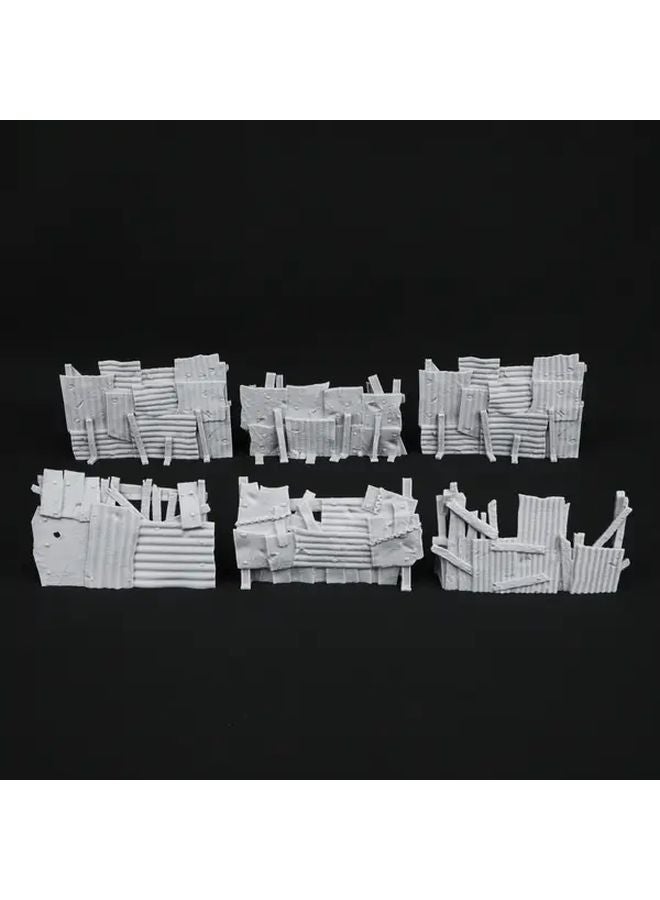 RF283 سياج الأراضي اليباب مجموعة تضاريس 6 قطع ملحقات لعبة RPG متينة للعب على الطاولة من البلاستيك - Image 1