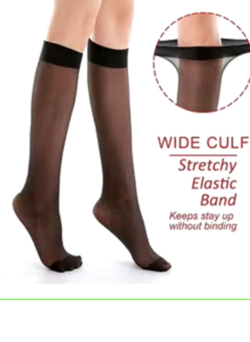 bundle of two transparent knee long nylon voile socks  - Image 2