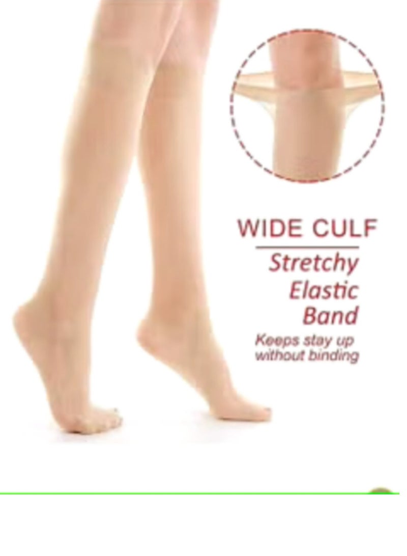 bundle of two transparent knee long nylon voile socks  - Image 3