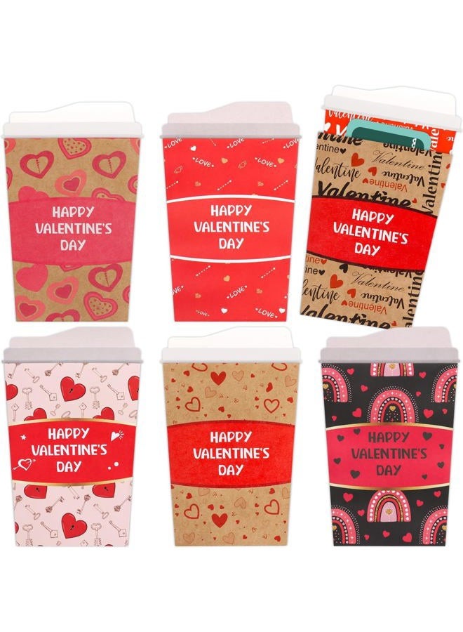 WorldBazaar Valentines Day Coffee Cards Greeting Card Valentine Gift With Card Slot for Friends Family - Image 1