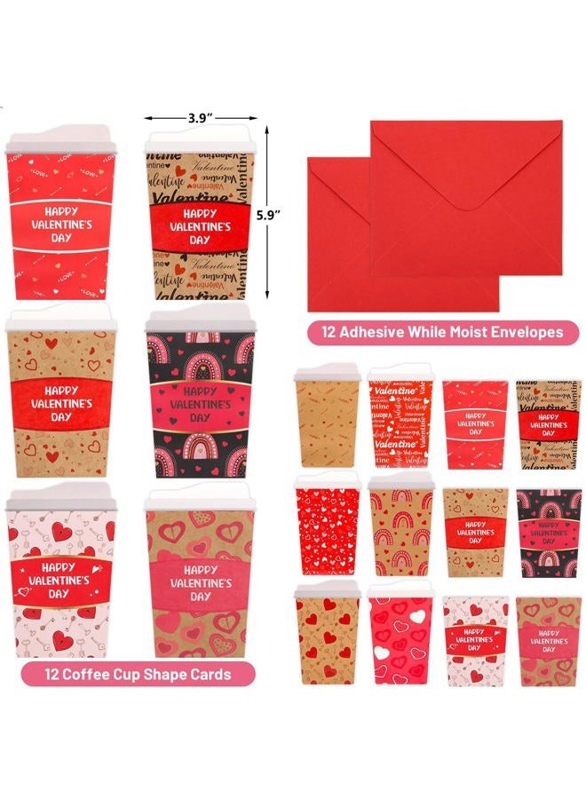 WorldBazaar Valentines Day Coffee Cards Greeting Card Valentine Gift With Card Slot for Friends Family - Image 2