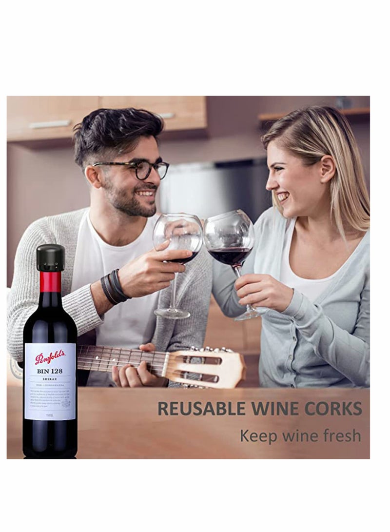 Zikra Bottle Stopper, Stopper for Sealing Sparkling Soda, Coffee, Vinegar Bottles, with Bubble Sealer Lock, Sealer Twist to Seal, Without Leaking, Reusable Plastic Silicone (1.5", 2pcs) - Image 2