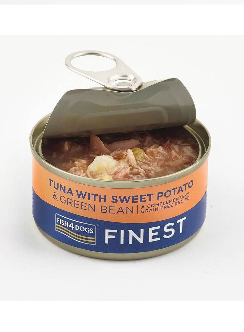 Fish4Dogs Tuna with Sweet Potato With Bean Wet Food 10X85G - Image 1