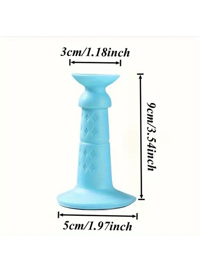2 Pcs Silicone Door Stopper Heavy Duty Anti Collision Silent Door Stop With Non Slip Base No Drill Adhesive Installation For Bathroom Toilet Office Doors Multicolor Lightweight Durable Manual Operation Compact Design Sturdy Construction Apartment Living Home Improvement - Image 3