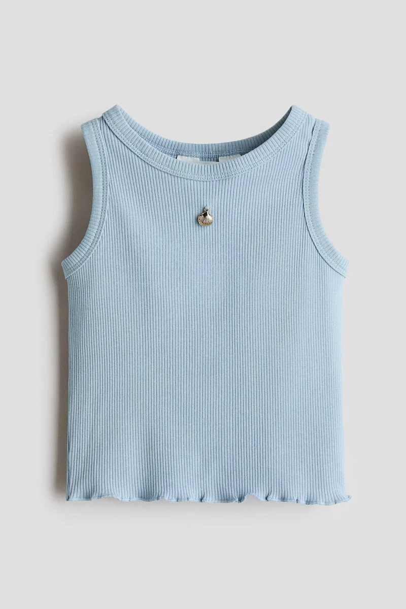 H&M Ribbed cotton vest top