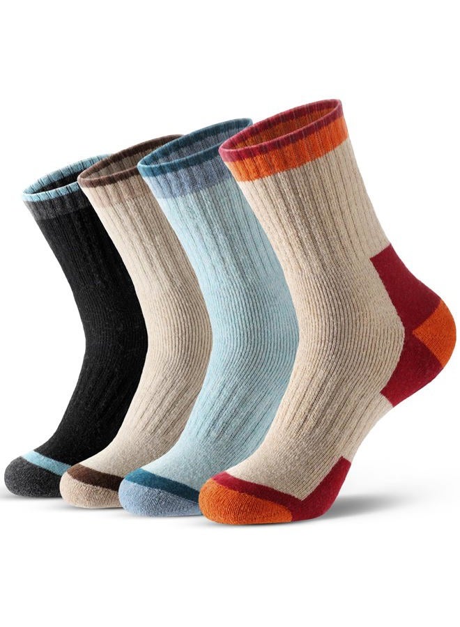 coclothy Wool Socks for Women - Womens Wool Socks Winter Sock for men Warm Thick Knit Soft Vintage Casual Crew Sock - Image 1