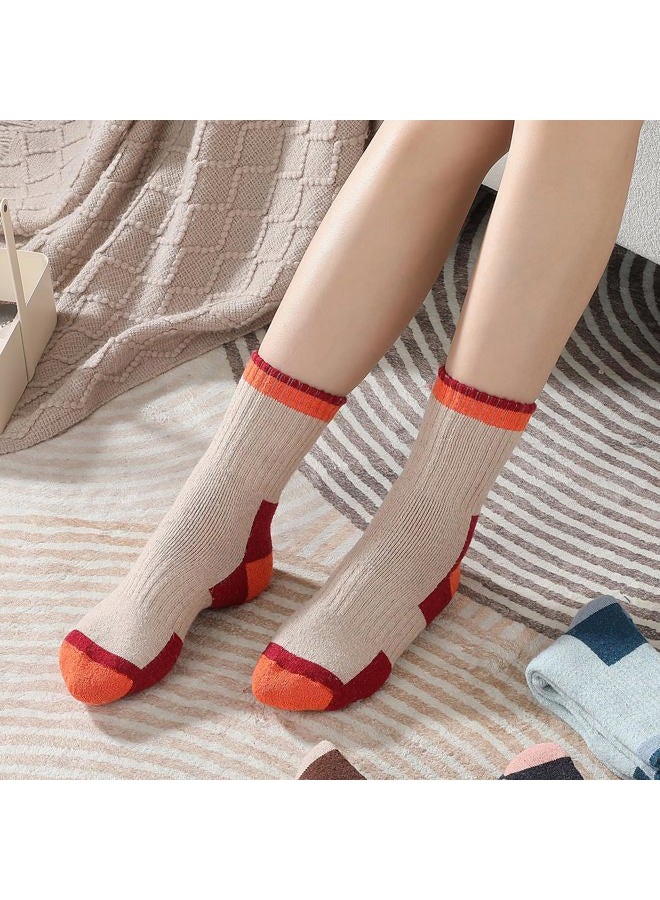 coclothy Wool Socks for Women - Womens Wool Socks Winter Sock for men Warm Thick Knit Soft Vintage Casual Crew Sock - Image 2