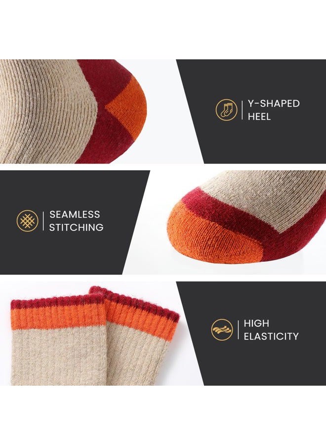coclothy Wool Socks for Women - Womens Wool Socks Winter Sock for men Warm Thick Knit Soft Vintage Casual Crew Sock - Image 5
