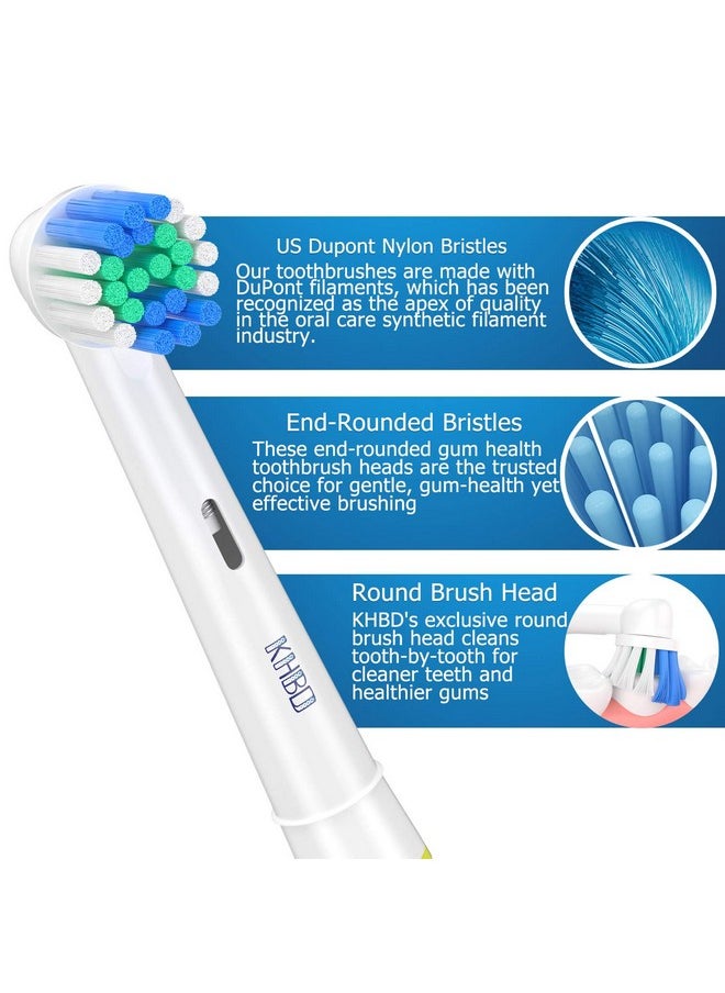 KHBD - Hbd Replacement Heads Compatible With Braun Oral B Electric Toothbrush Sensitive Toothbrush Heads For Pro 1000/9000/ 500/3000/8000/Smart/Geinus Toothbrush16 Pack - Image 1