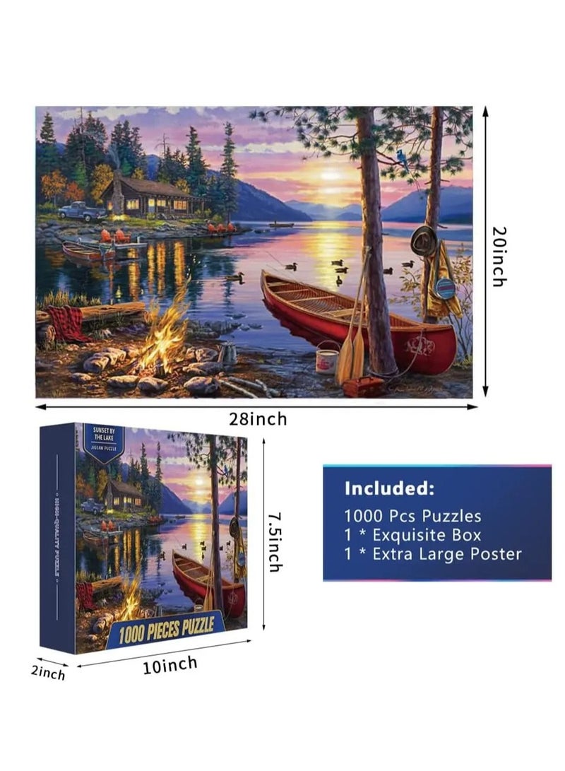 باتون ألغاز ملاذ مريح، 1000 قطعة، ألعاب أطفال اصنعها بنفسك كهدية إبداعية لديكور المنزل، ألغاز الصور المقطوعة الصعبة للأطفال والكبار - Image 4