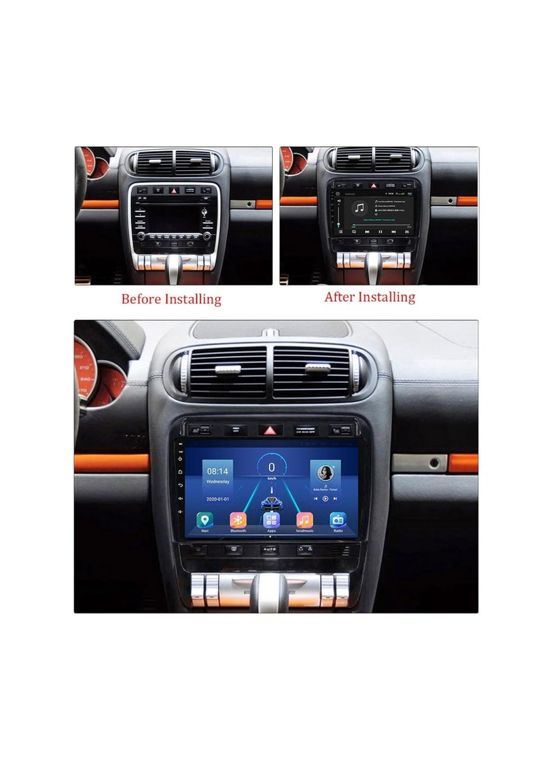 SHEZA STAR Android Car Stereo for Porsches Cayenne 2002 2003 2004 2005 2006 2007 2008 2009 2010 4GB RAM 64GB ROM 9 Inch Support Apple Carplay, MirrorLink WiFi BT, IPS Touch Screen with AHD Camera Included  - Image 4