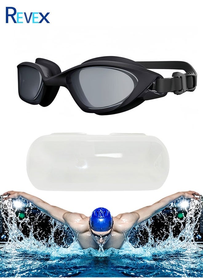 REVEX Swimming Goggles Upgraded Frame Racing Anti - fog UV Resistance No Leakage Swim Goggles Men Women  - Image 1