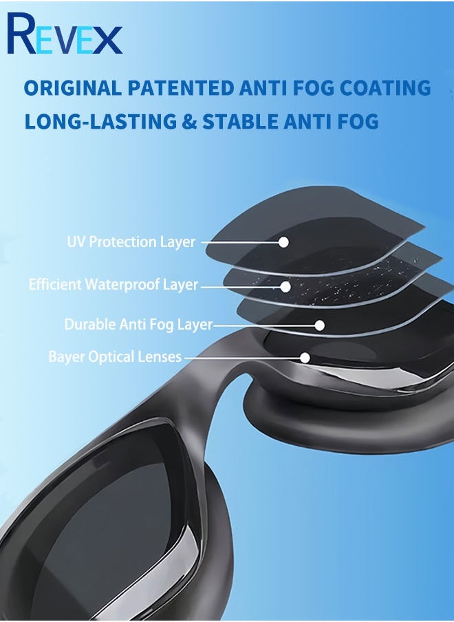 REVEX Swimming Goggles Upgraded Frame Racing Anti - fog UV Resistance No Leakage Swim Goggles Men Women  - Image 5